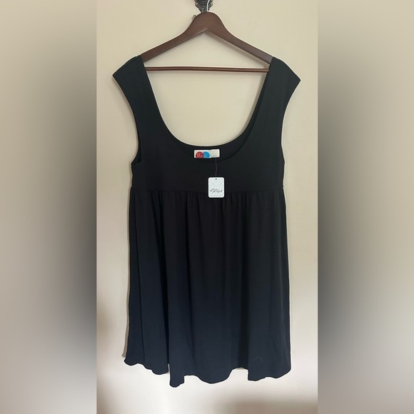 NWT FREE PEOPLE FP Beach Mazarine Mini Dress Large Black - Picture 2 of 7